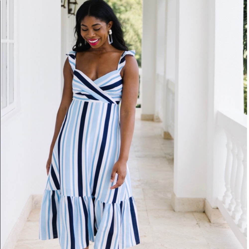 Draper James Stripe Midi Dress